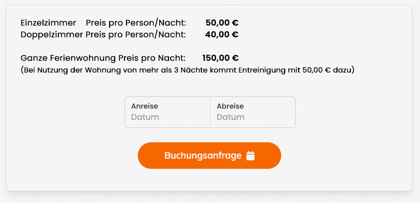 Buchung Bett & Bike